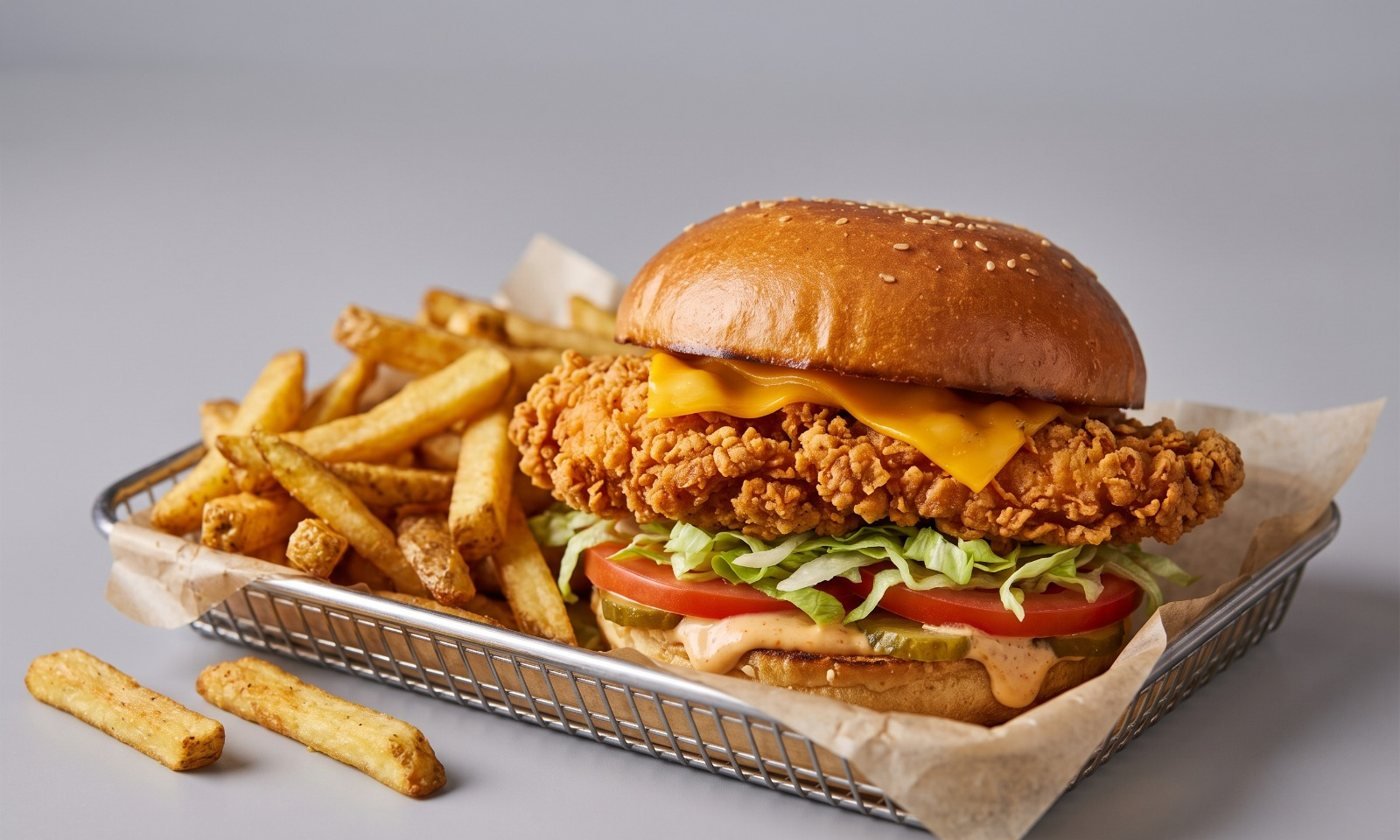 Chicken Burger with Fries
