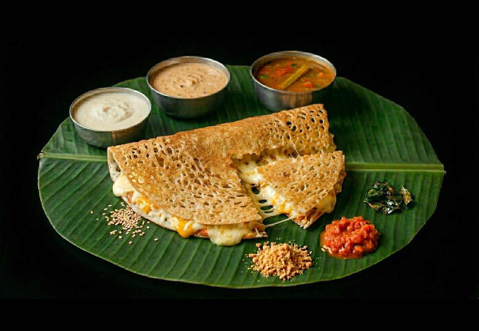 "Double Dragon" Cheese Dosa